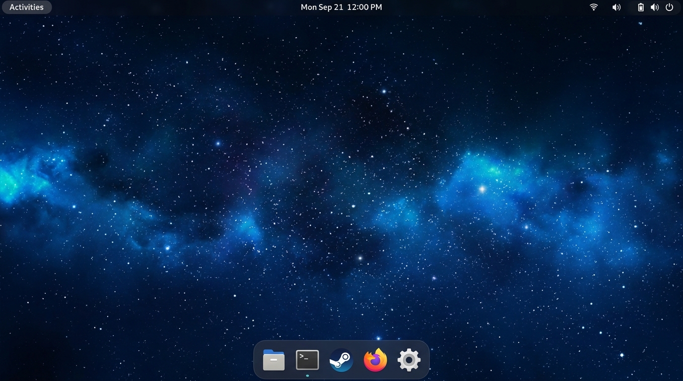 Caelaris Linux GNOME 4x Desktop Home Screen